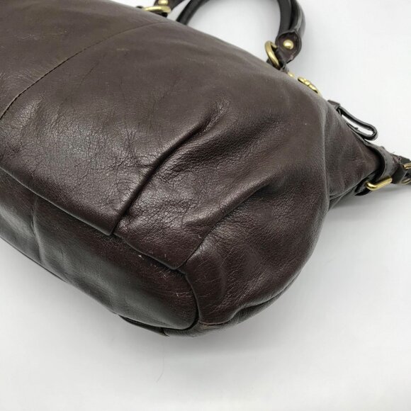 Coach Dark Brown Leather Madison Convertible Satchel Bag 18609 - Picture 8 of 11